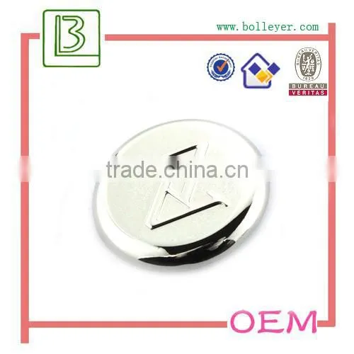 Metal enamel logo label for bag