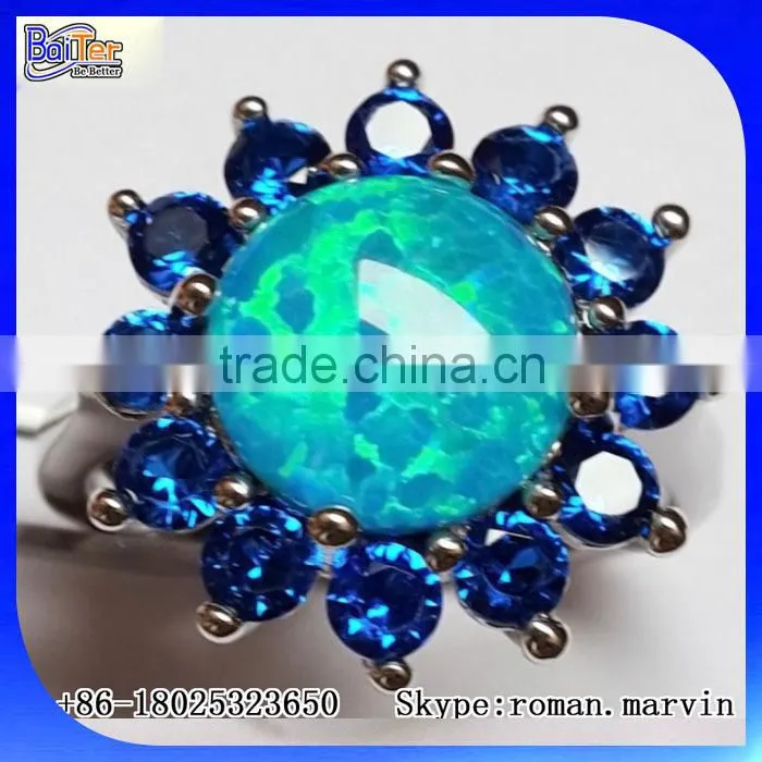 Man Made Synthetic Birthstone Opal Earring Stud Jewelry S925 Fire Opal Body Jewelry/925 Sterling Silver Round Opal Stud Earring
