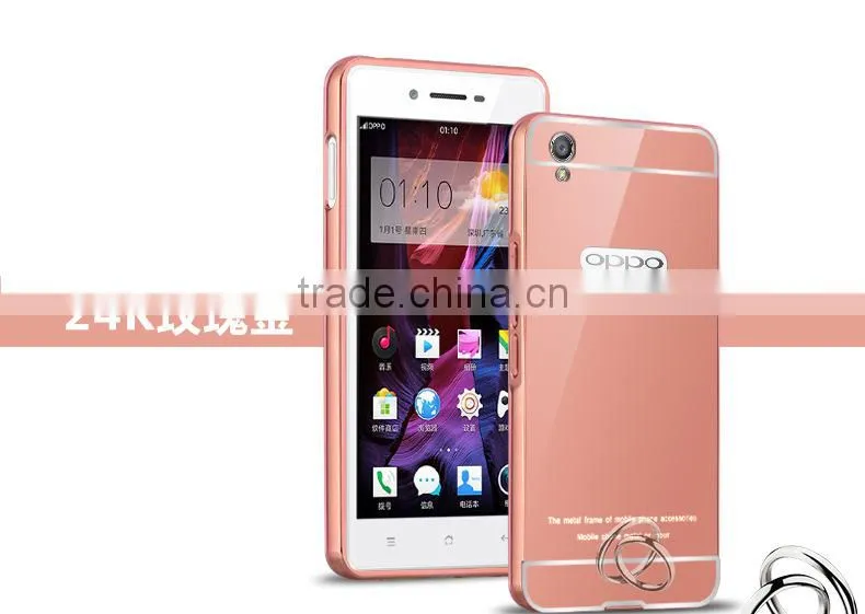 Hot sale Aluminum Bumper Cell Mirror Phone Case Cover For OPPO R9