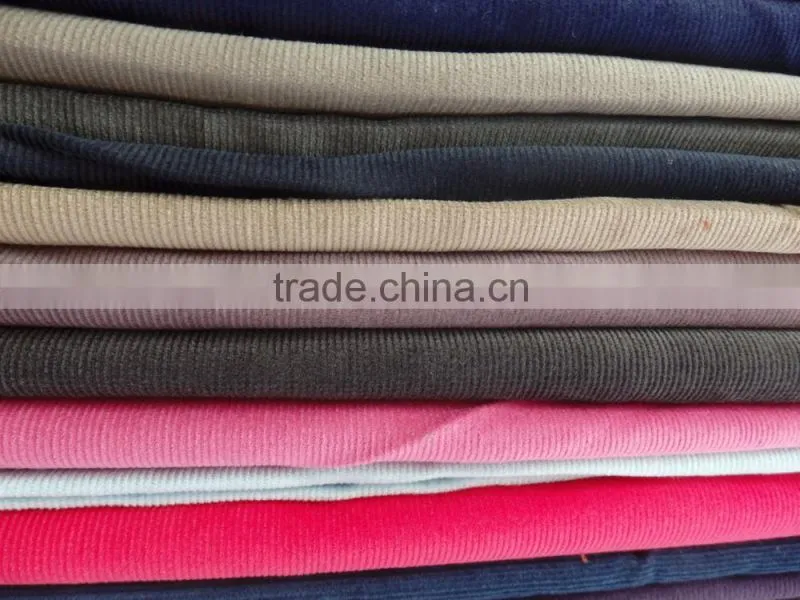 21W corduroy with spandex ,stretch fabric for lady pants