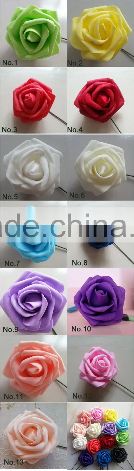 Evagarland making blue foam flowers