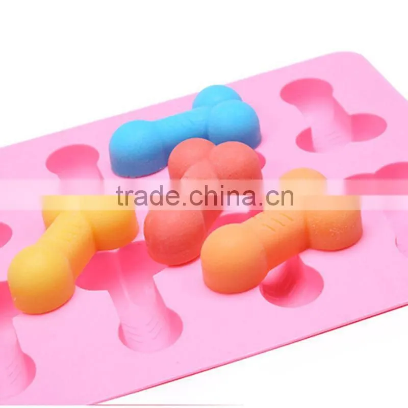 1PCS NEW Sey penis cake mold dick ice cube tray Silicone Mold Soap Candle Moulds Sugar Craft Tools Bakeware Chocolate Moulds