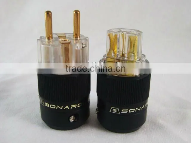 High End SONAR Gold Plated AC power plug+ IEC power connector