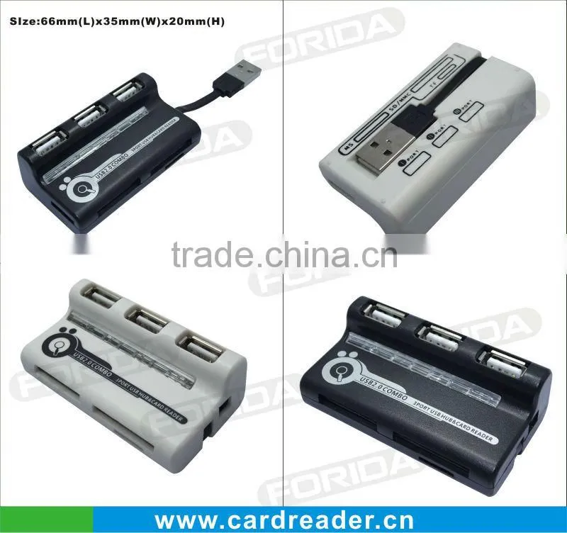 Patent Combo Card Reader Driver with 3 Port