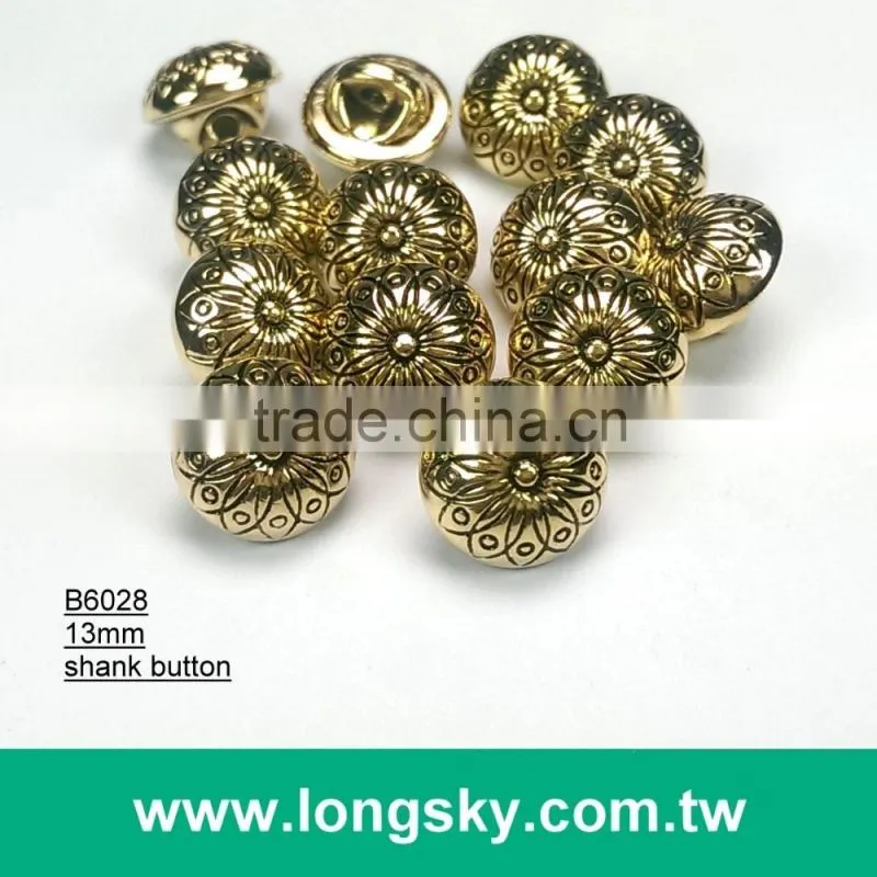 (#B6043/13mm) Taiwan made lance pattern small shank buttons for youngs shirt