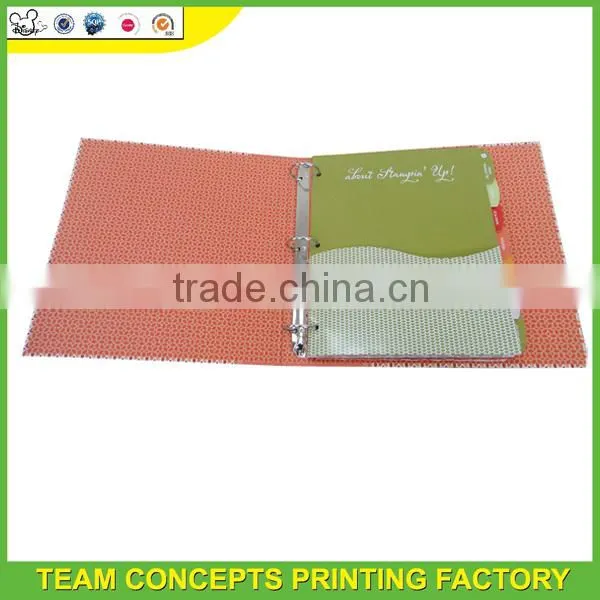 China supplier printing ring binder paper folder