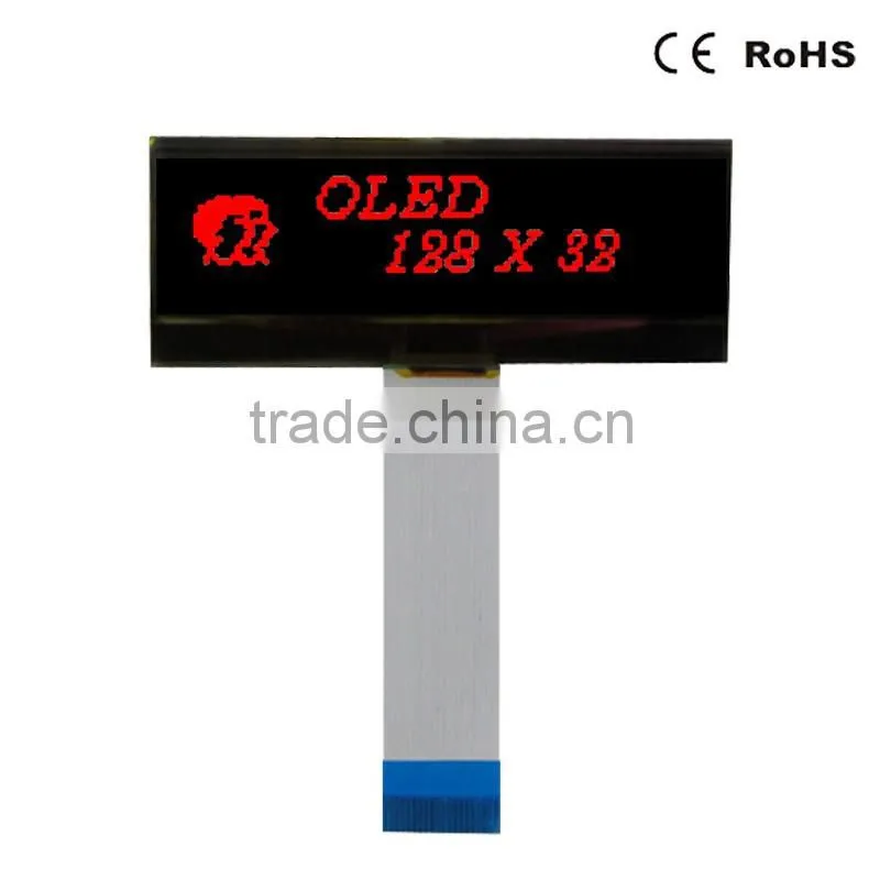 2.05 inch OLED 128x32 Graphic Red OLED display module with I2C interface