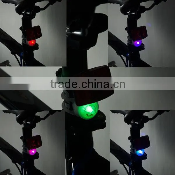 Round Silicone Shell Colorful Rear Light For Bike