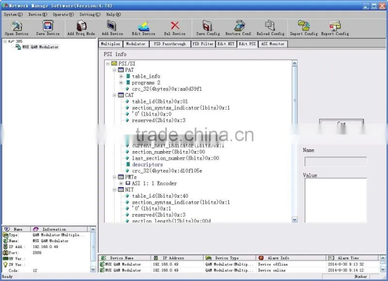 SC-4111 2 ASI IN RF OUT/QAM Modulator/MUX/Multiplexer Modulator