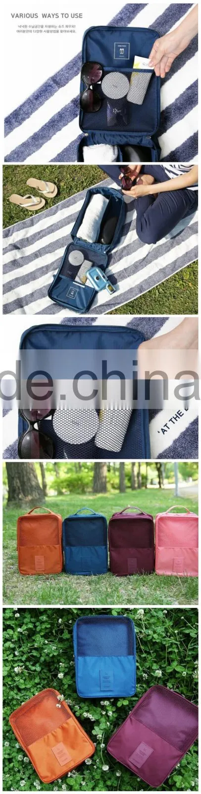 2016 fashional design traveing shoes storage bag travel bag