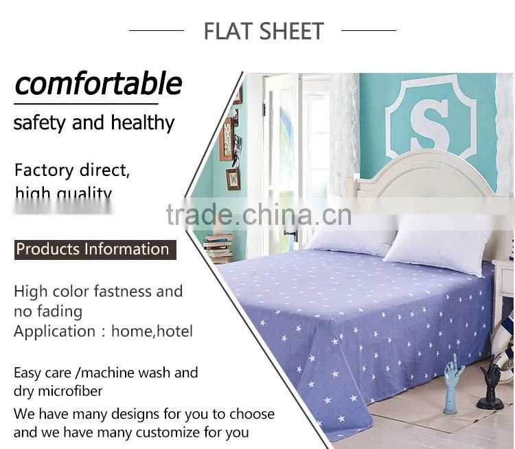 polycotton different sizes plain bed sheet