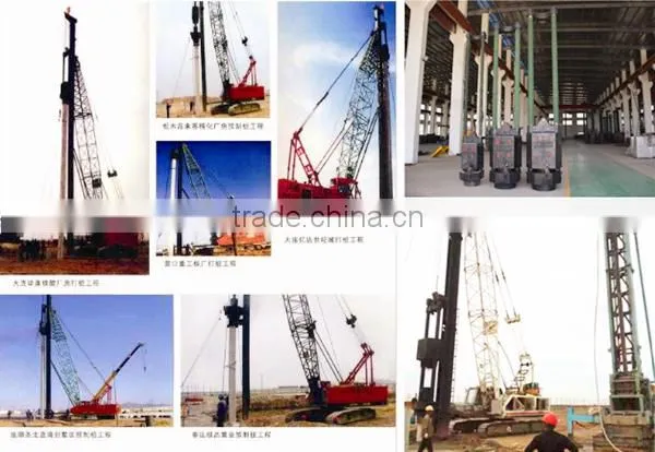 Juli brand crawler crane pile driver, vertical pile leads, diesel pile hammer with used crawler crane