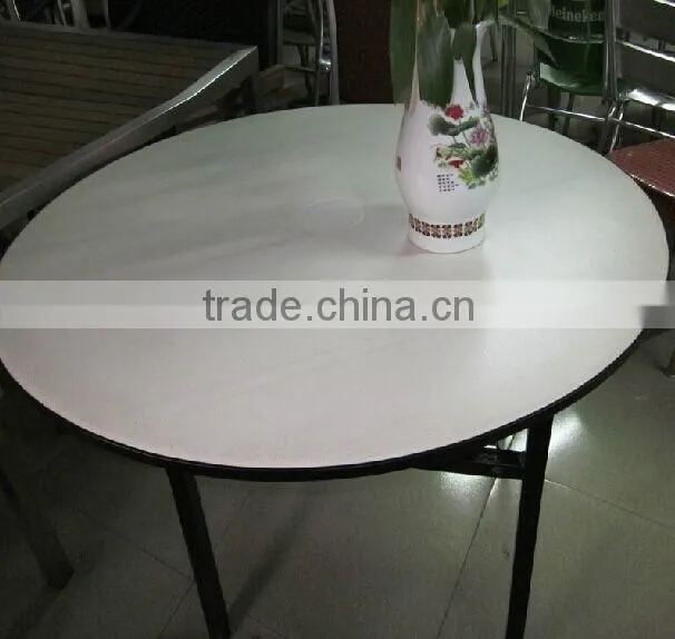 white restaurant table pvc round folding table YT15