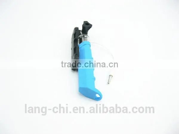 Good quality Selfie stick monopod with E shape clip/Wire