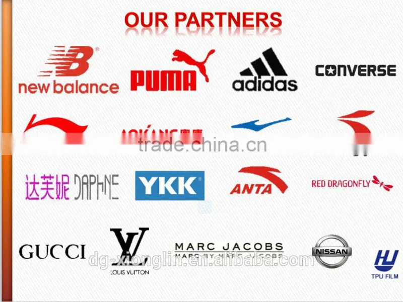 xionglin colored high and low temperature tpu film for logo shoe and bag