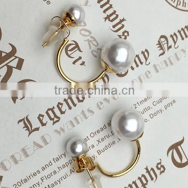 cheap price pearl designs fake double pearl earring