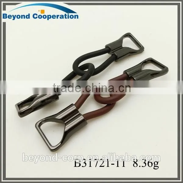 11mm nice metal shoes buckle with pvc rope decorations black brown colors