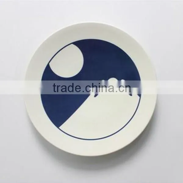 Japanese style tableware underglaze 8 inches porcelain dinner plate