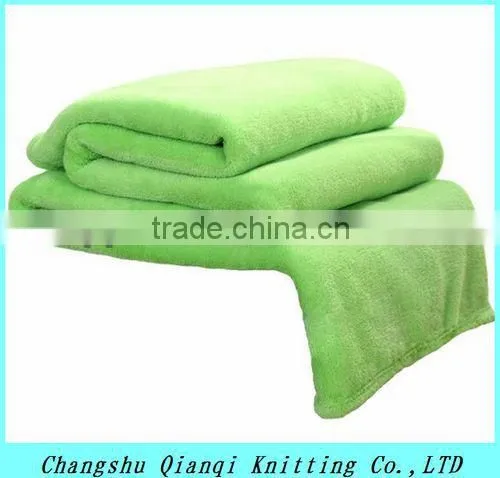 Colourful coral fleece blanket