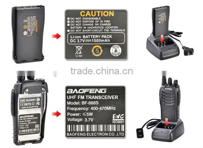 Wholesale Uhf Single Band Radio Genuine Uhf 400-470mhz Mini Two Way Radio Baofeng BF-888S