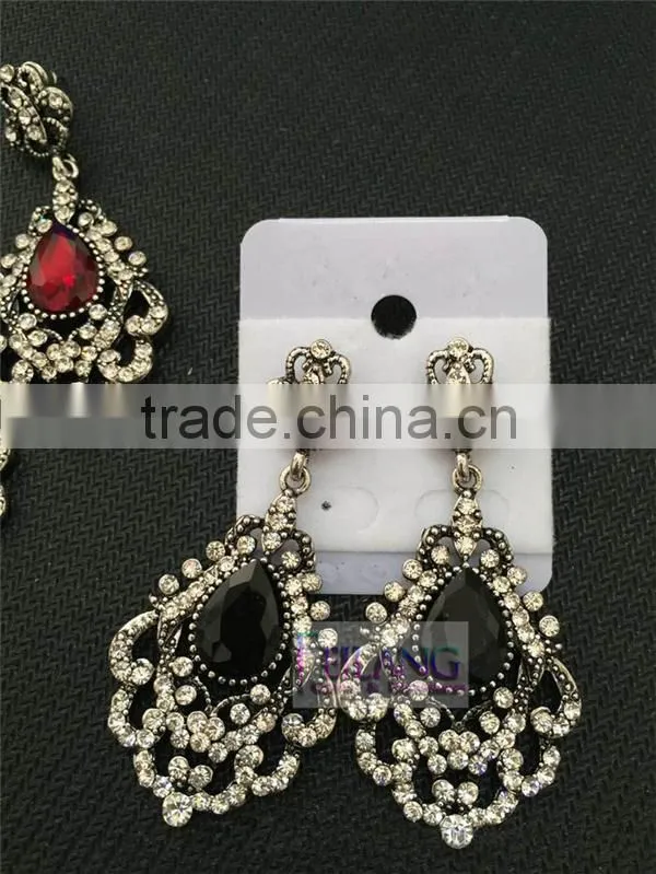 Big Earrings Red Or Black Jewelry Drop Retro Earrings Hypoallergenic