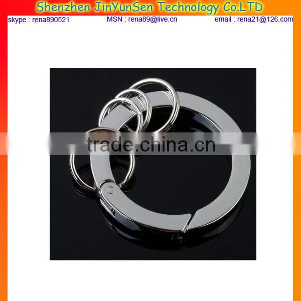 Fashion promotional custom blank plain metal key rings