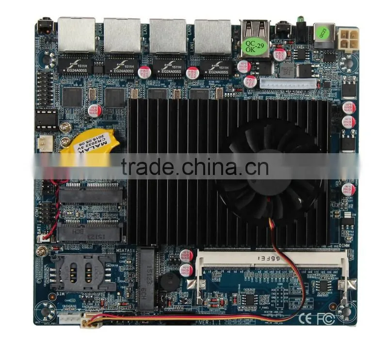 4 Lan Intel atom D525 cheap industrial firewall computer motherboard
