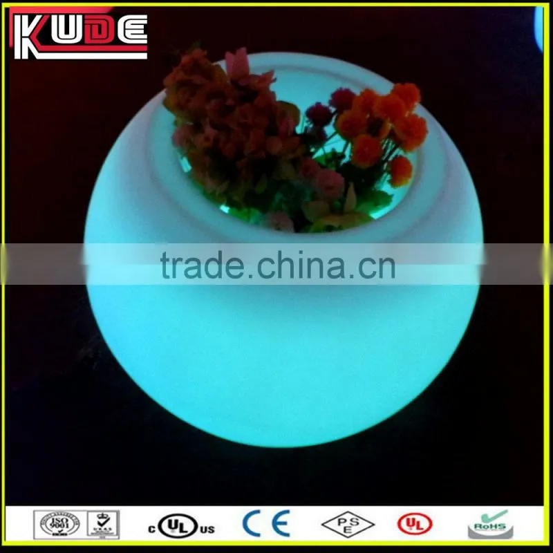 hot selling decorative plastic led flower pots/ planters pot with colorful
