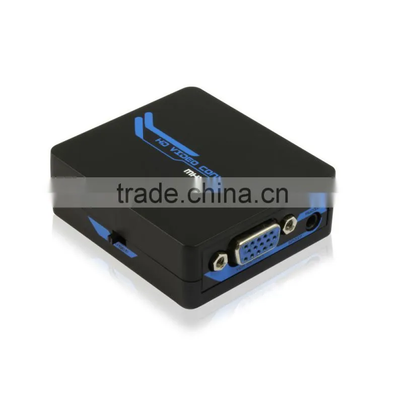 New arrival MHL To VGA + 3.5mm AUDIO/SPDIF Mini Converter, with micro usb to micro usb power cable, factory supply