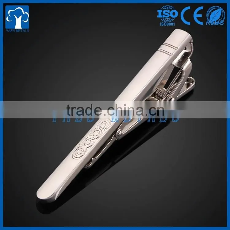 custom enamel silver plated metal tie pin