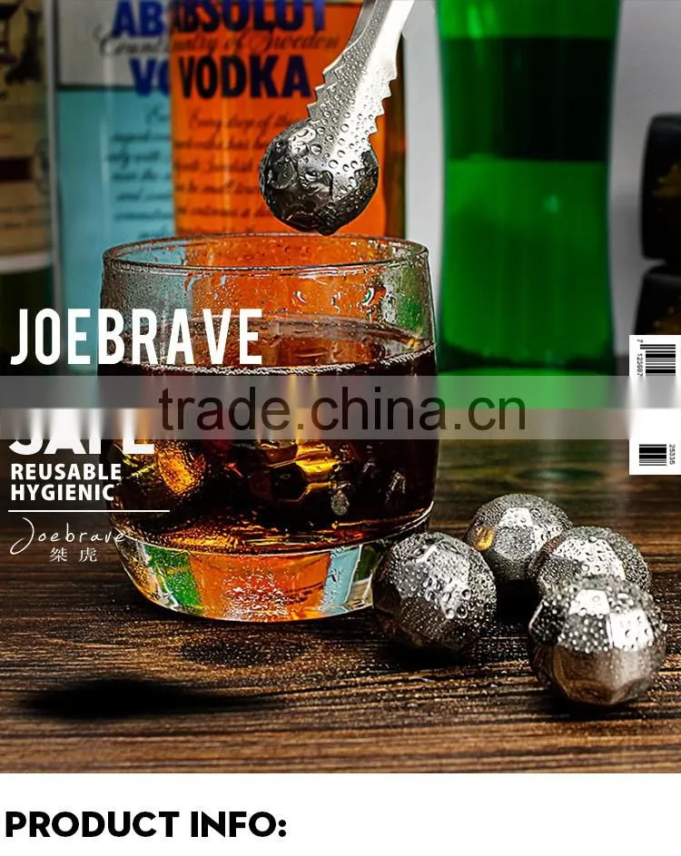 Stainless Steel Chilling Reusable Diamond Shape Ice Cube for Whiskey,Red Wine,Beverage