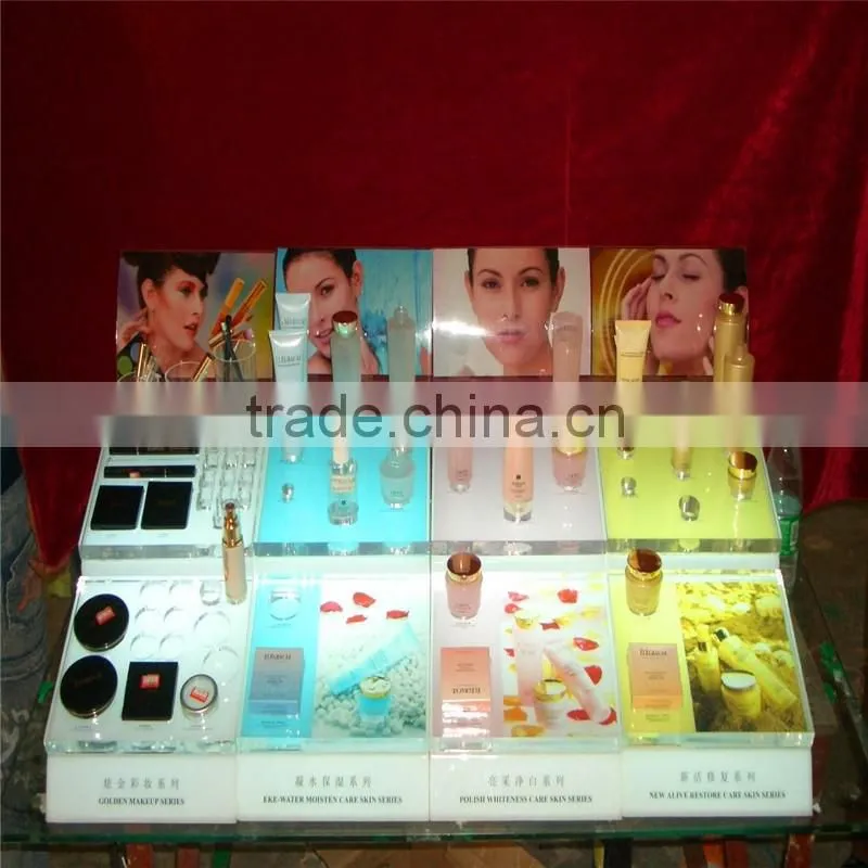 acrylic cosmetic display makeup lipsticks tray plastic