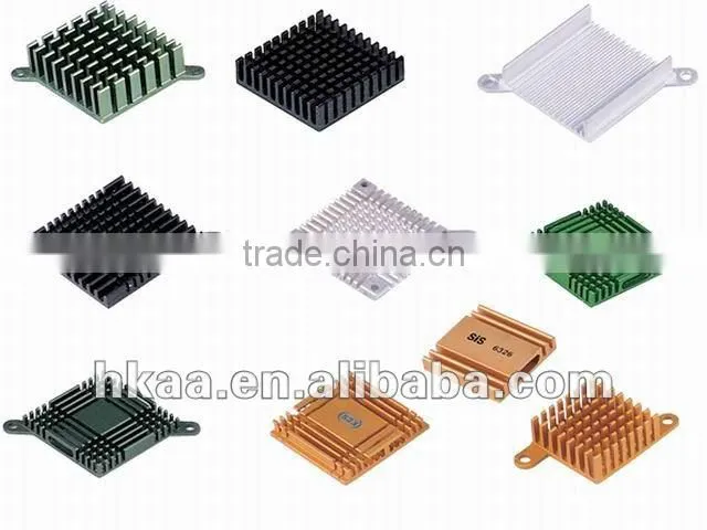 black anodized aluminum extrusion heatsink