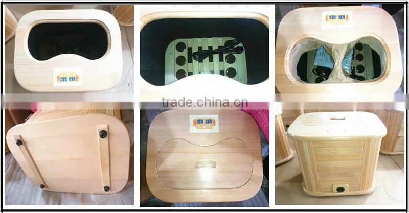 Japan Hot Sale Hemlock Far Wooden Foot Sauna with Tourmaline (CE/RoSH/ISO)