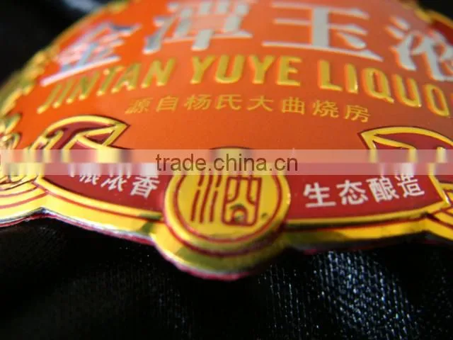 High quality customized wine bottle metal label