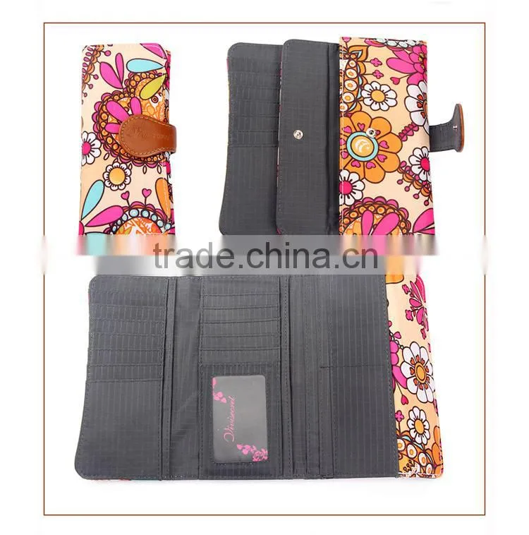 China Alibaba waterproof custom nylon korean wallet women