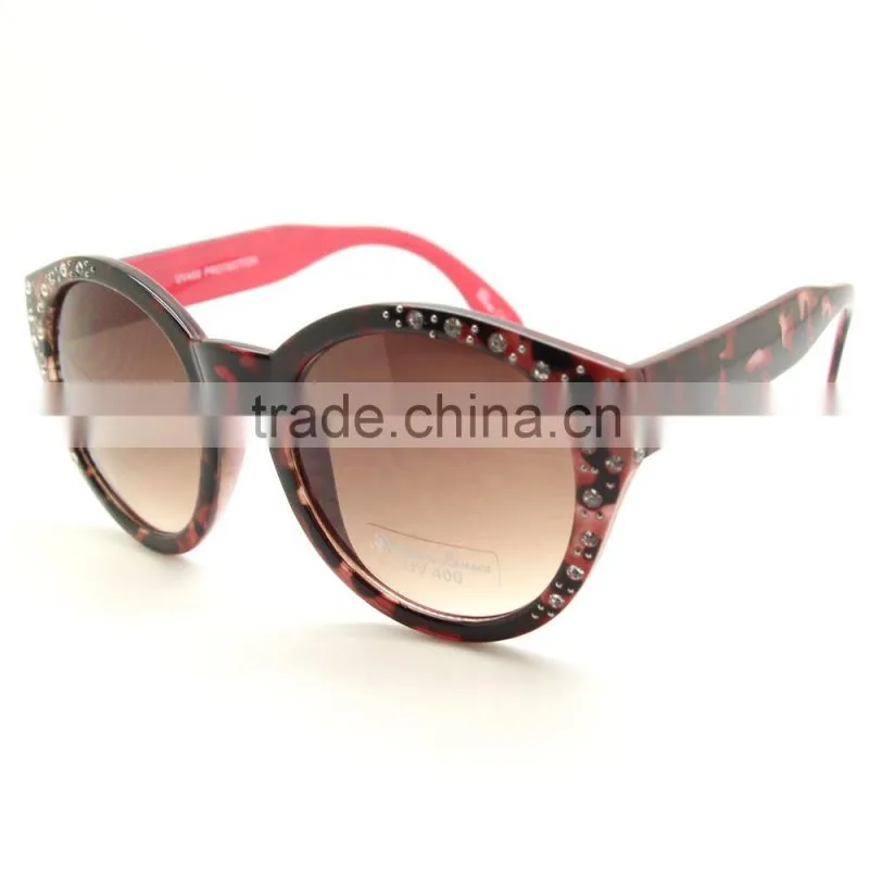 Good quality and competitive price hand made with diamond round sunglasses
