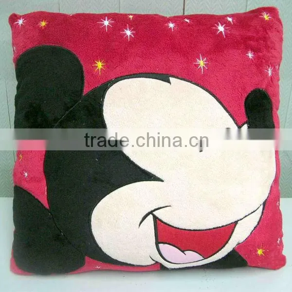 Very cute embroidered plush animal cushion