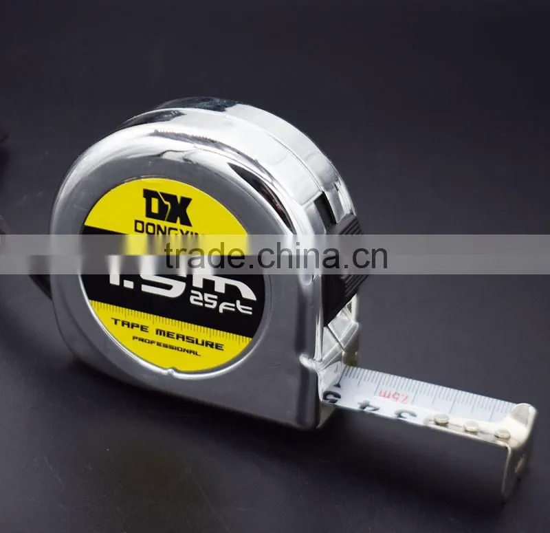high quality UV chromed ABS case measure tape