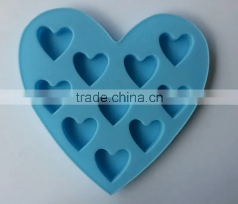 high quality heart shape silicone ice cube tray