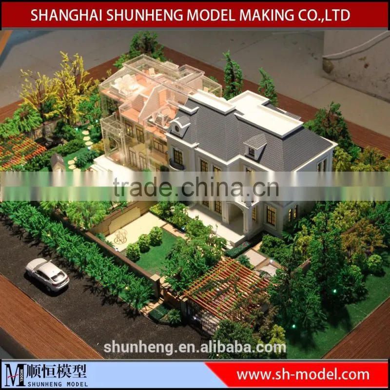 villa miniature building scale models making for real estate exhibition