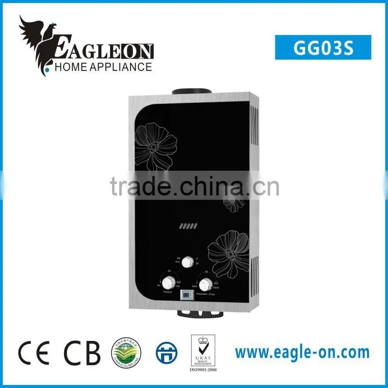 Egypt flur type gas water heater with brand