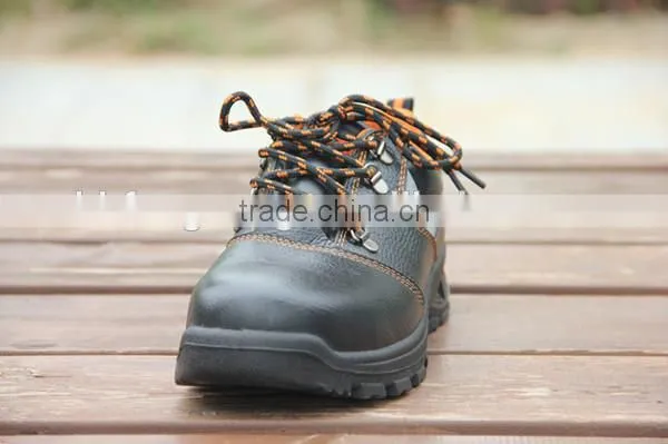 genuine leather upper material and PU outsole material ce army safety shoes