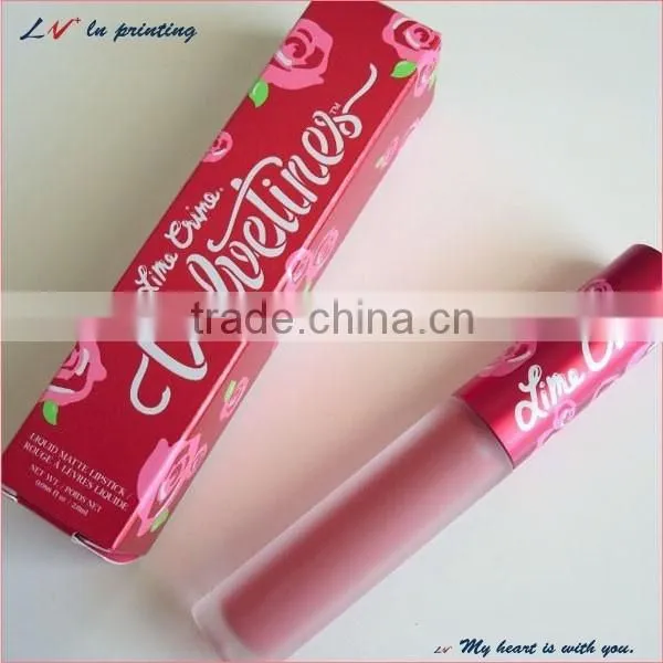 food grade organic liquid matte lipstick pack with custom Logo