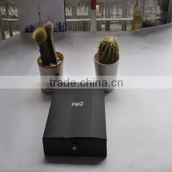 Custom made pu leather jewelry box with thread pu leather finishing