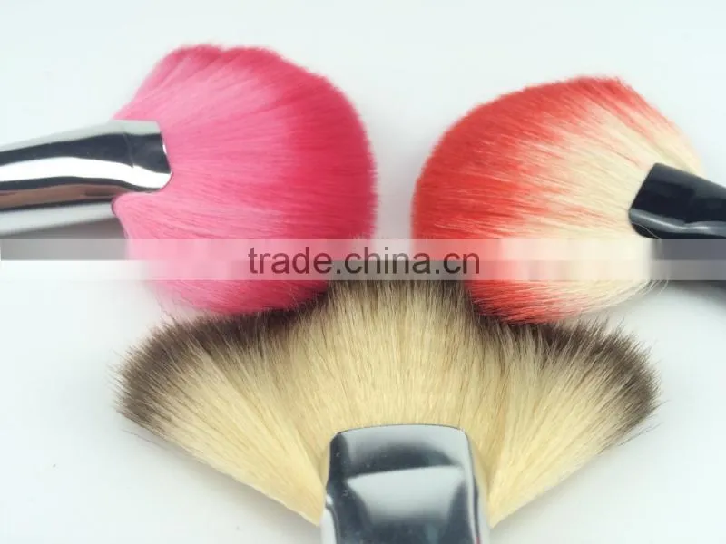 flower colored shaving nylon hair&wood handle Professional Make Up Brush