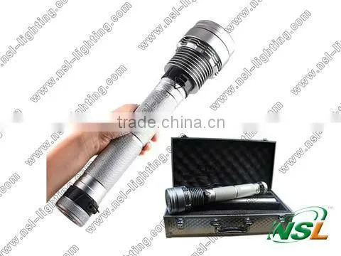 Rechargeable HID Torch/flashlight 50W 4800Lm Xenon Tactical Hunting Flashlight Black/Sliver Torch