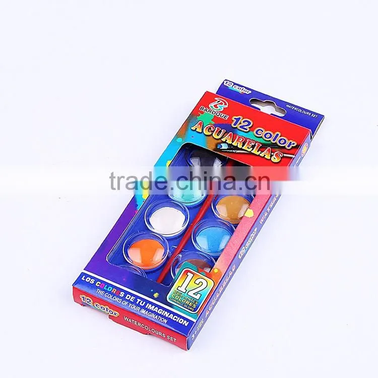 Art Supplier Wholesale Watercolor Pan Set, , 12-Pack Powder Paint Watercolor