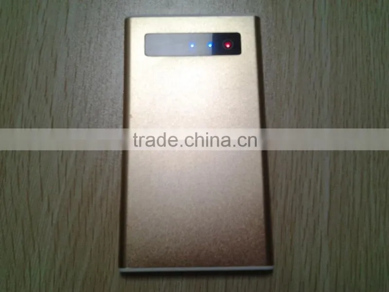 Recommendation! universal portable ultra thin power bank 4000mah aluminium alloy LED screen