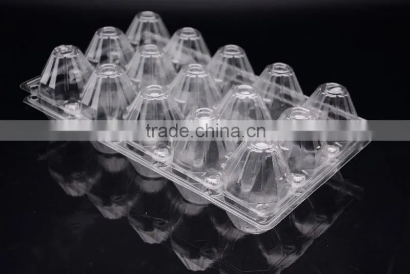 High quality 15 hole blister disposable clear plastic egg tray